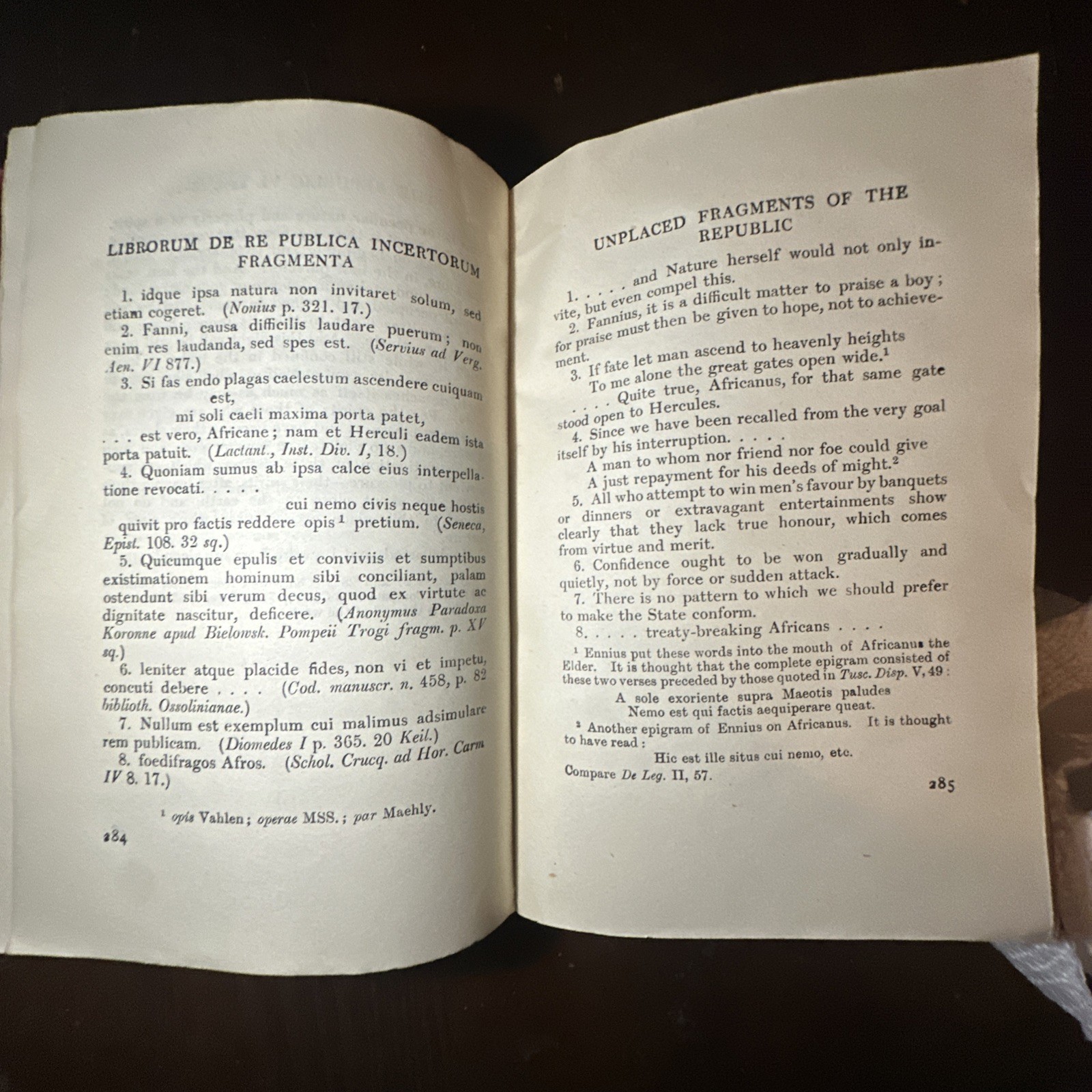 Cicero: De re Publica & De Legibus, Loeb Classic Lib. #213 Latin/Eng. HC UK 1948