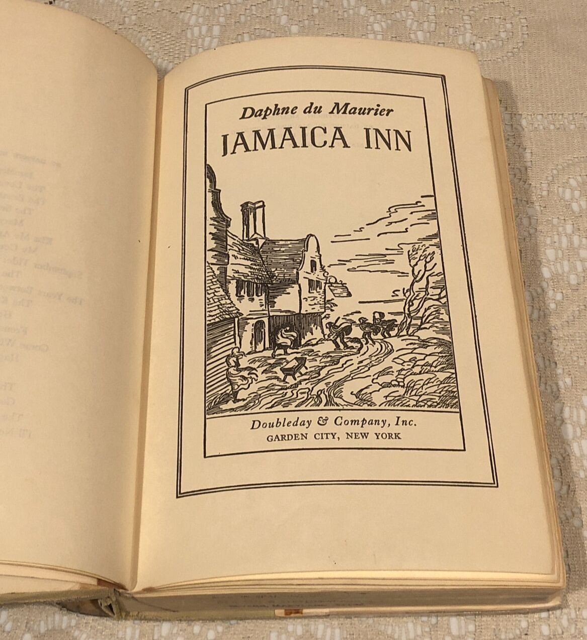 Jamaica Inn by Daphne du Maurier, 1936 Doubleday Hardcover Book with Dust Jacket