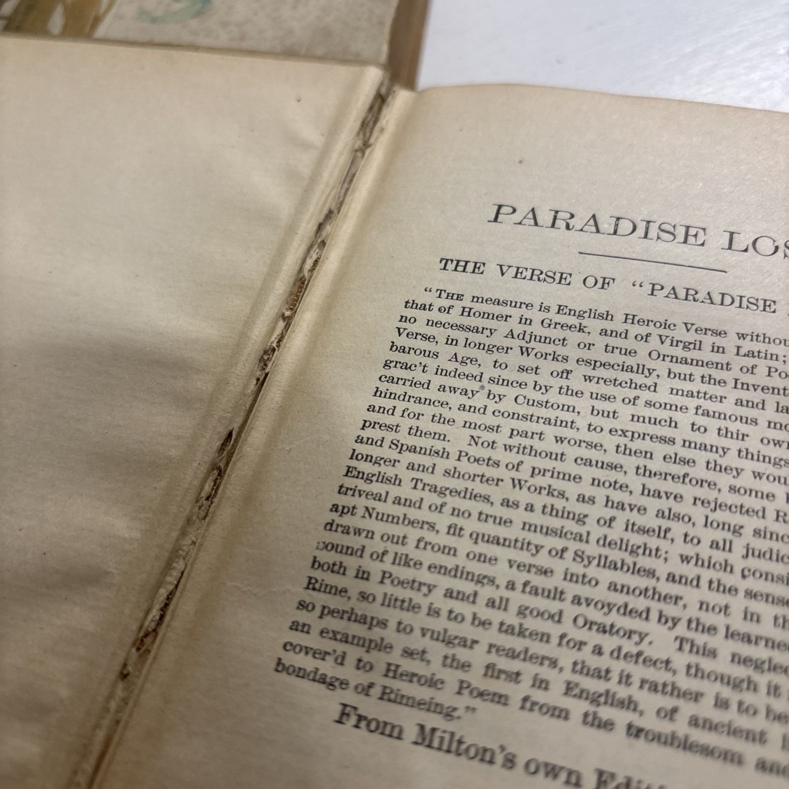 Paradise Lost + Paradise Regained by John Milton Victorian Floral Set c 1890s