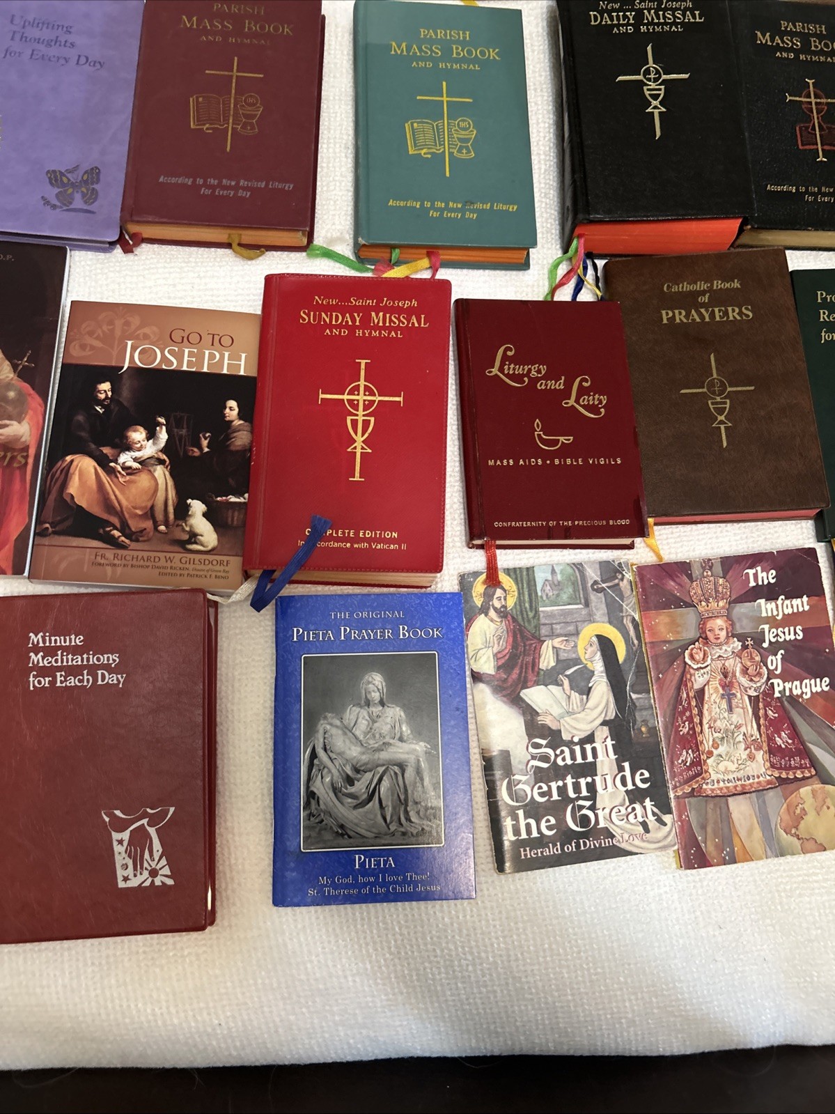 Huge Vintage Lot Of 70+ Catholic Books, Mass Missals, Prayer & Saint Devotionals