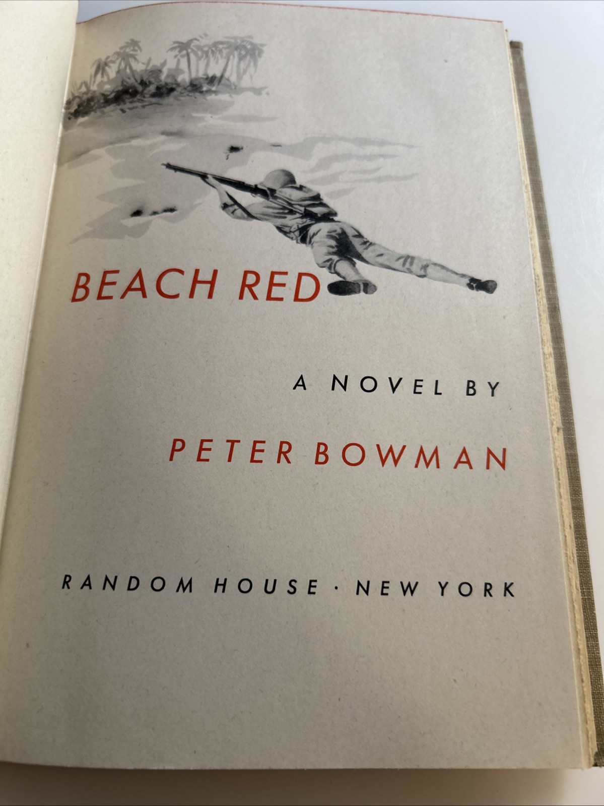 Beach Red by Peter Bowman – 1945 Random House HC 📕 2904