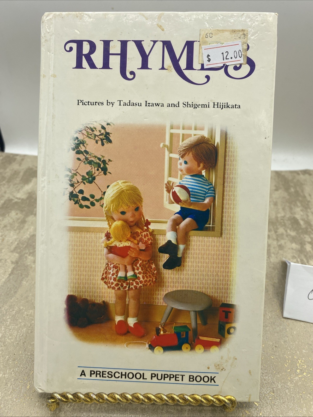 RHYMES HC 1976 Board Book Grossett & Dunlap A Preschool Puppet Book