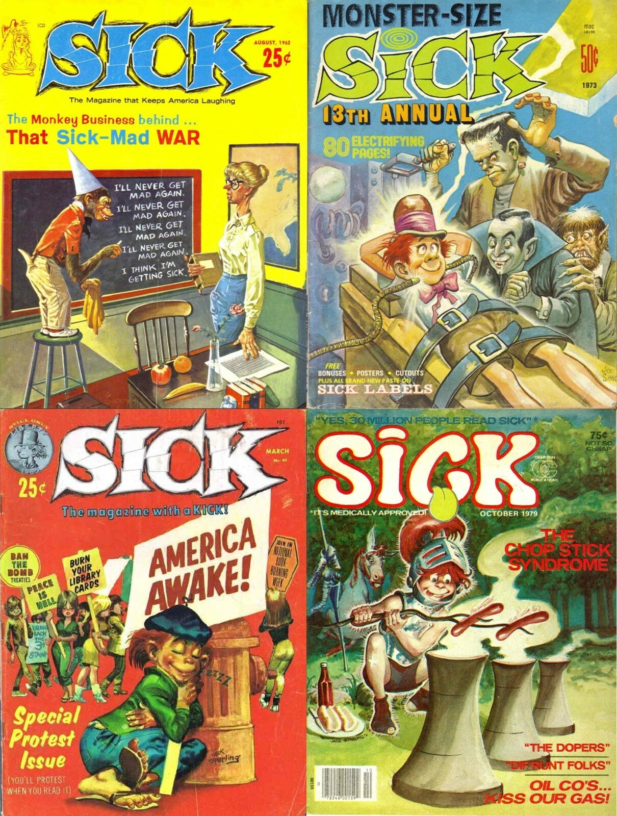 80 Old Rare Issues of Sick – Comics Risqué Saucy Racy Sexy Art Magazine on DVD