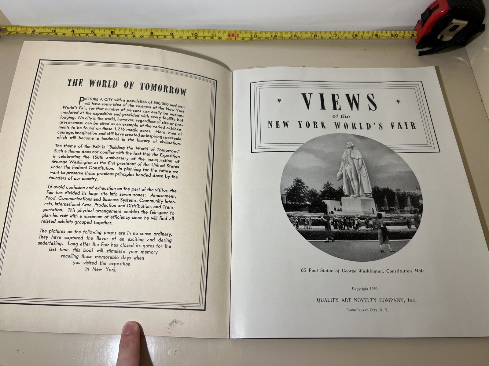New York Worlds Fair Souvenir Books: Official, Views, Spiral Bound, Paperback