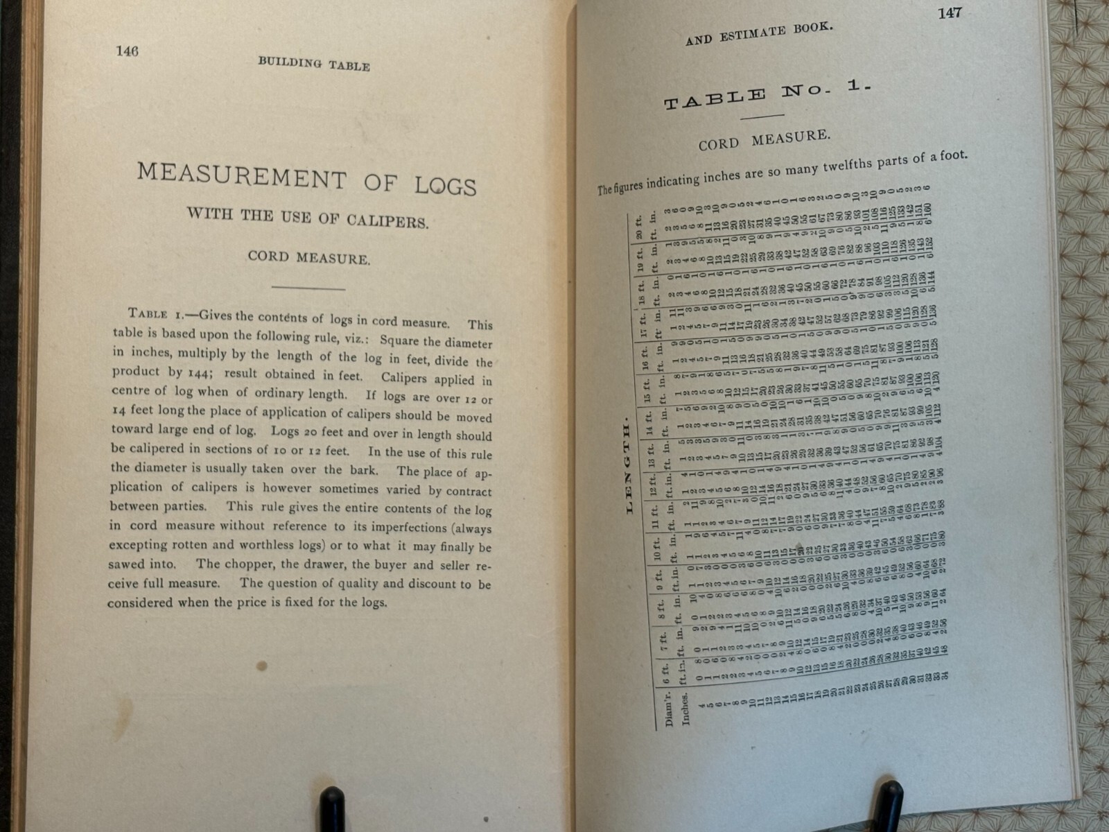 Brown’s Building Table and Estimate Book, L.E. Brown, 1889, great shape, illus.