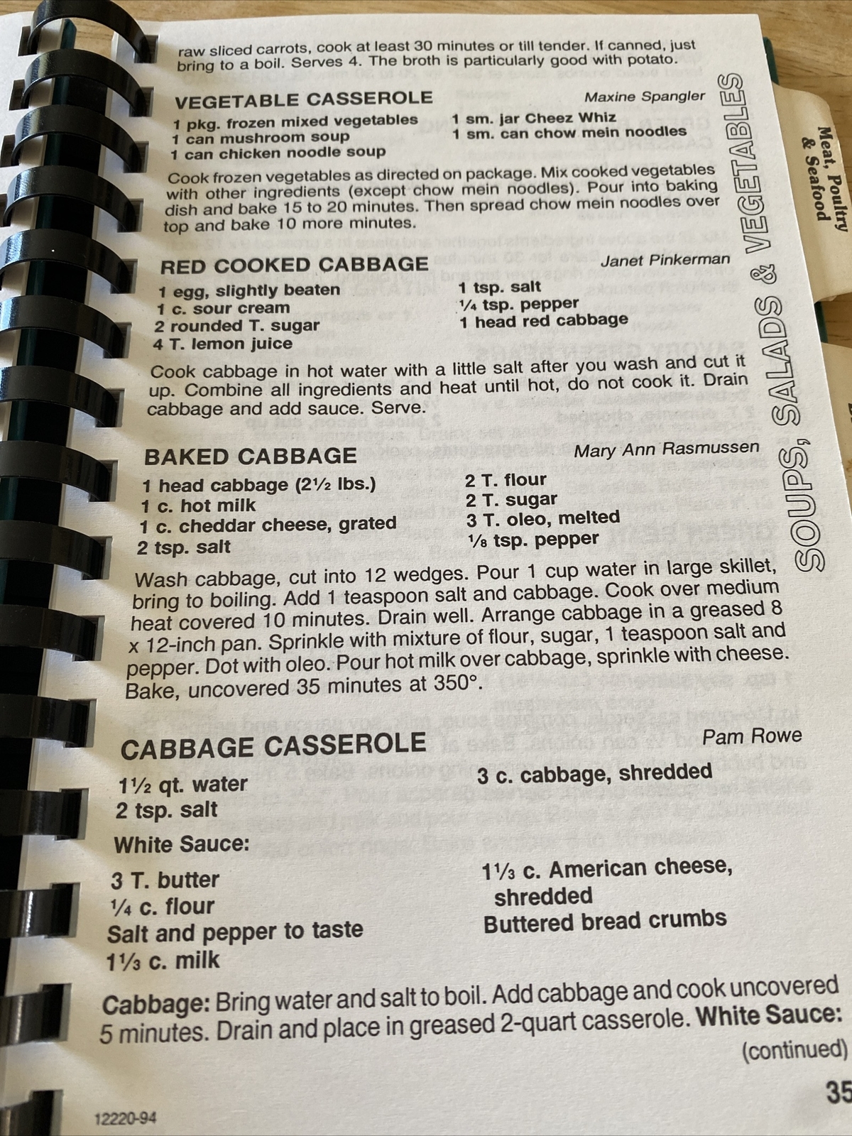 Vintage- Cooking Our Way- O’Neill Presbyterian Church 1994 HB Spiral Bound