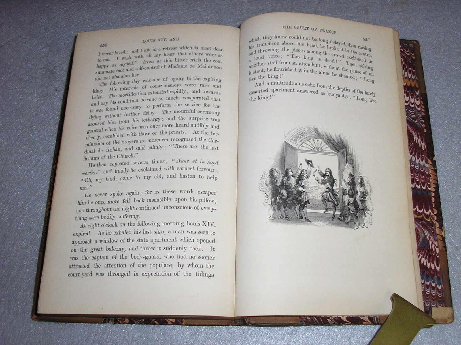Antique France History Books Life of Louis XIV Pardoe Illustrated Leather 1847