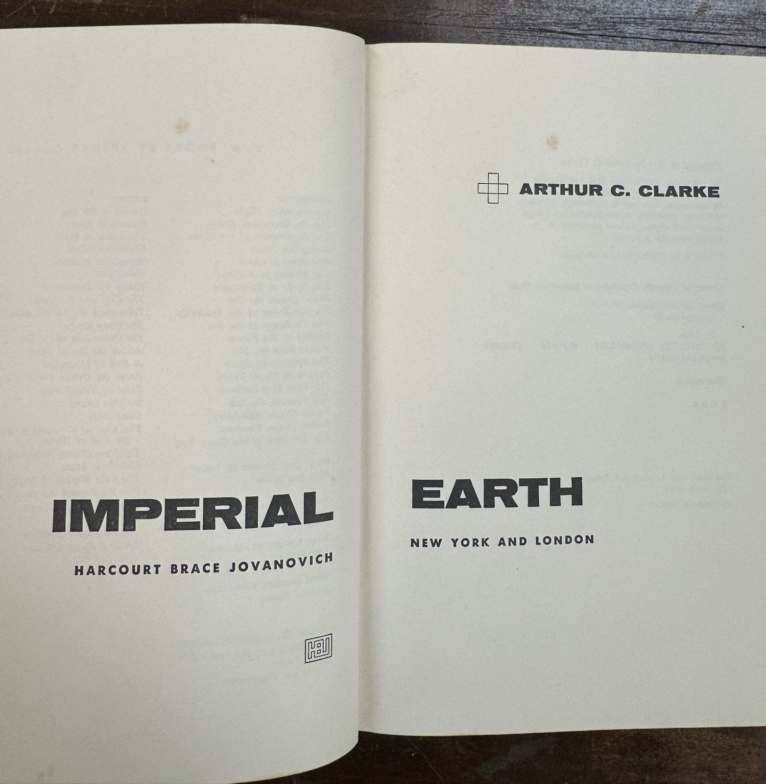 Imperial Earth by Arthur C. Clarke First Edition Book with Dust Jacket