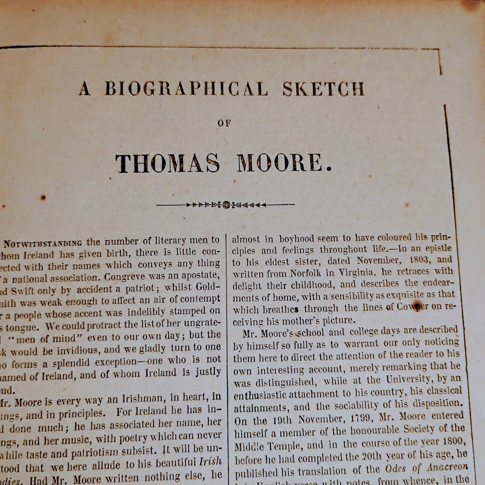 1850s The Poetical Works of Thomas Moore LEATHER Fine Binding Celtic Knot Gilt