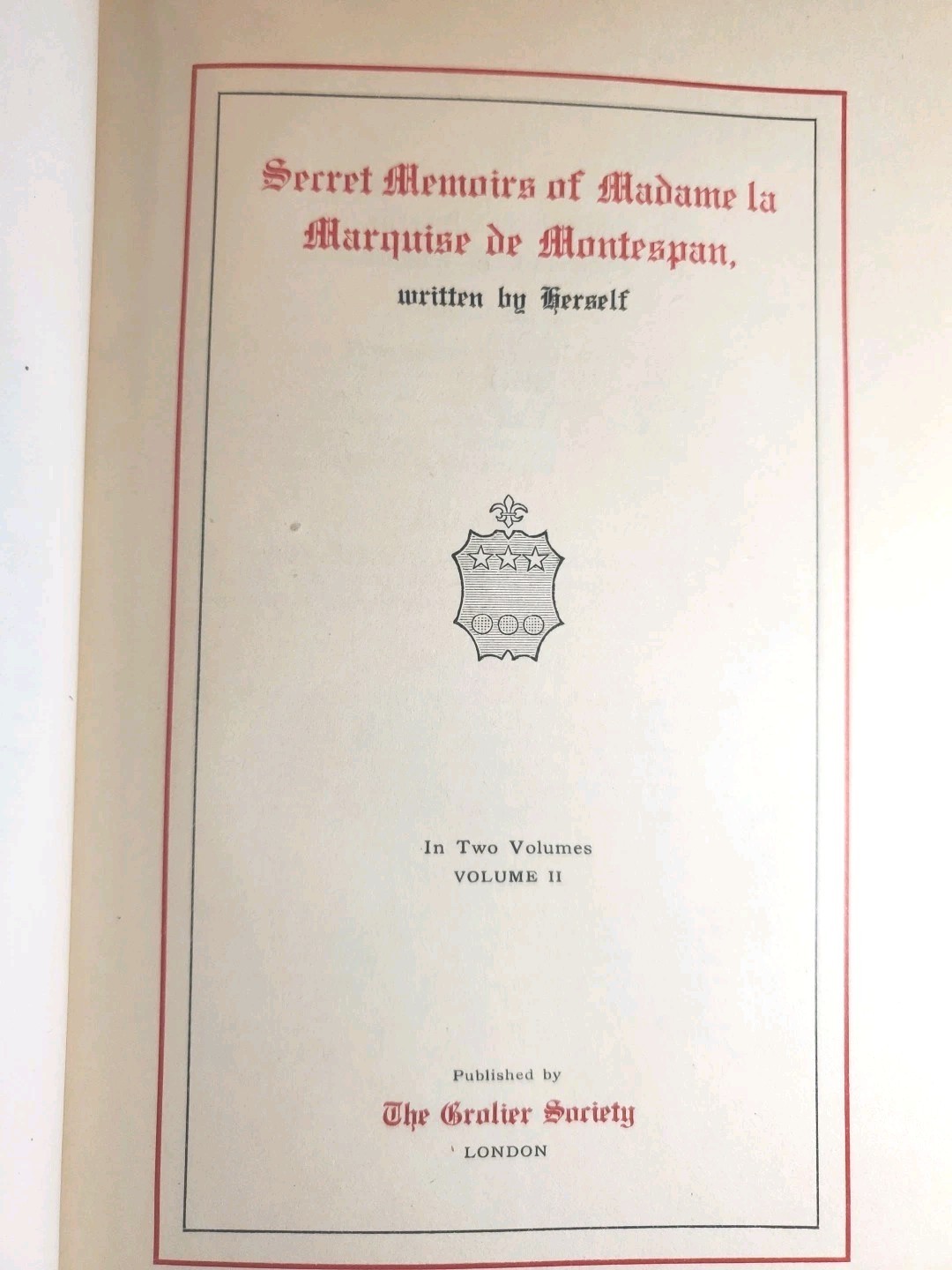 Red Leather 15 Vols Grolier Society Very Limited Edition Secret Court Memoirs