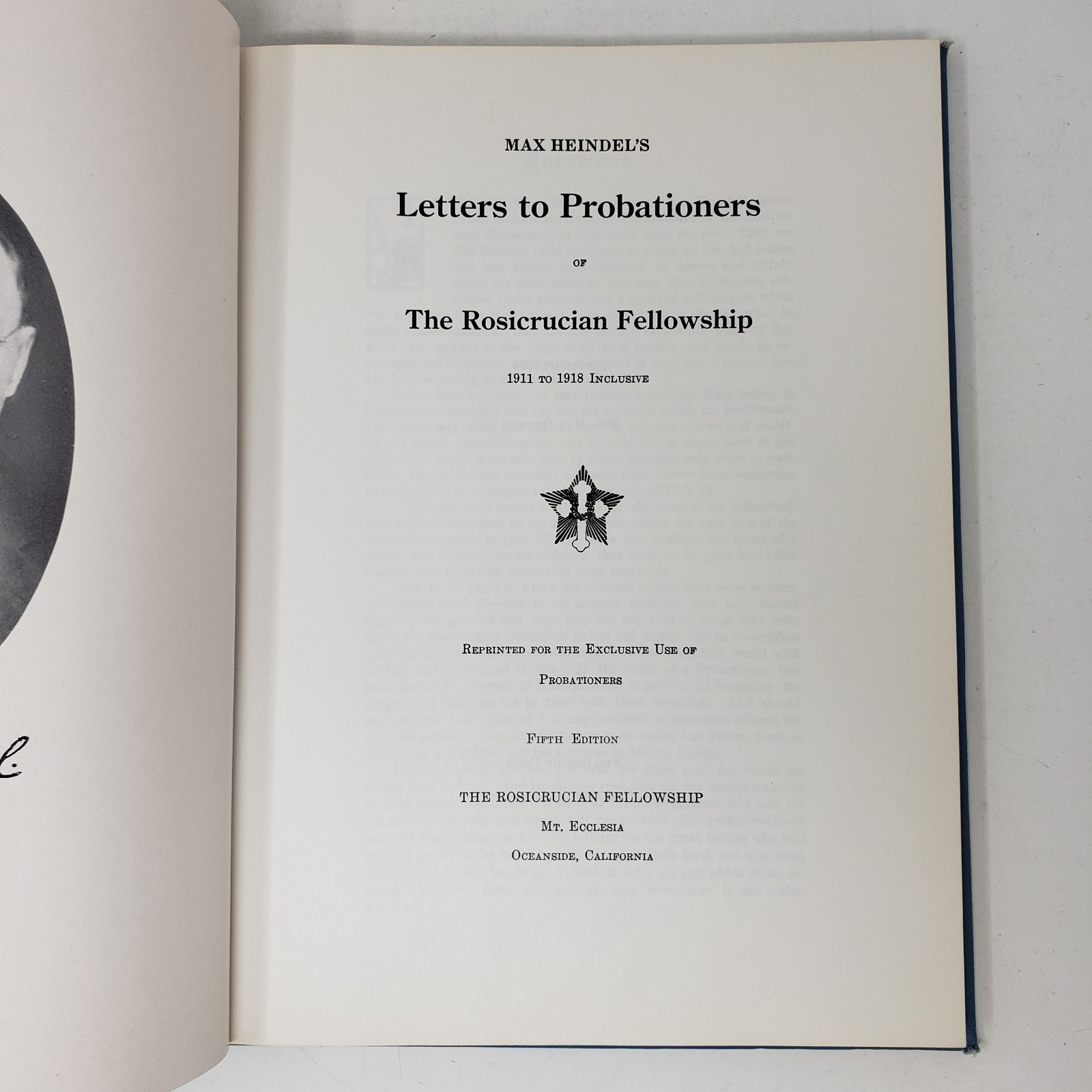 Max Heindel’s Letters to Probationers of The Rosicrucian Fellowship (5th, RARE)