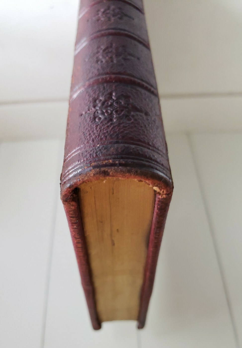 The Poems of Mrs Felicia Hemans Antique 1875 Victorian Embossed Red Leather