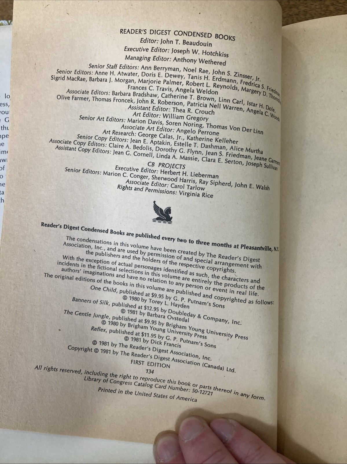 Reader’s Digest Condensed Books Volume 2 1981 Vintage Dust Jacket Hardcover