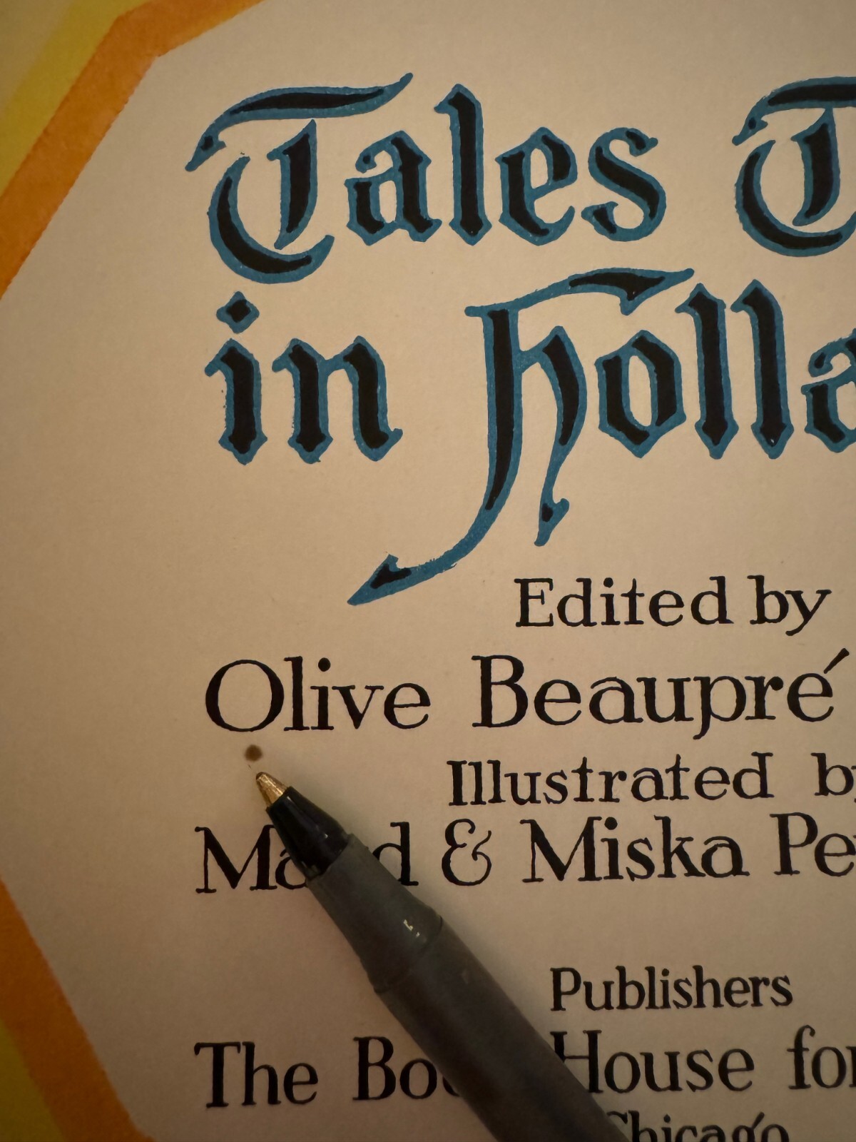 Tales Told Holland Book Dutch Children’s Fairy Tales 1926 Olive Beaupré 1st ED