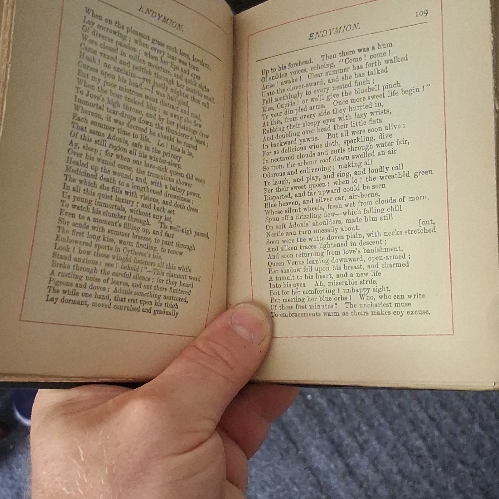 Victorian era Keats The Poetical Works HC Walter Scott London English Poetry