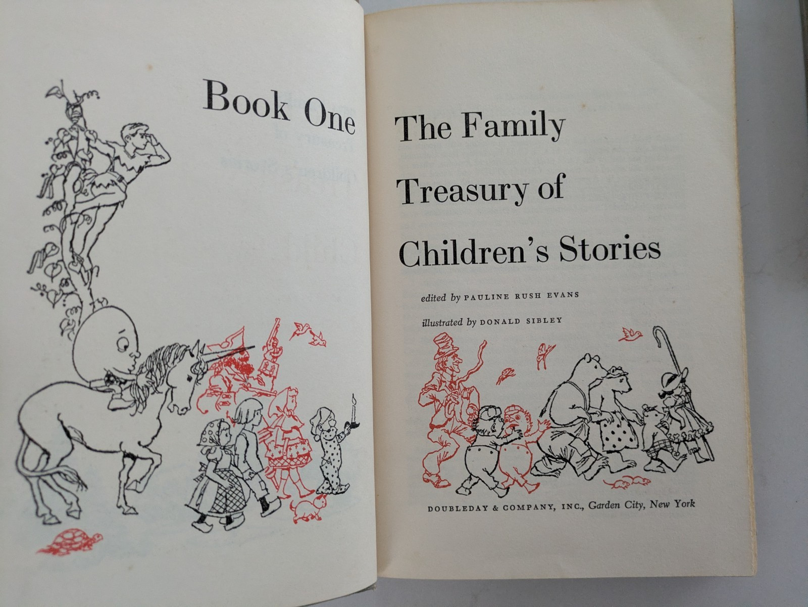 The Family Treasury of Children’s Stories 1956 Full Set Vol 1-3 Vintage Books
