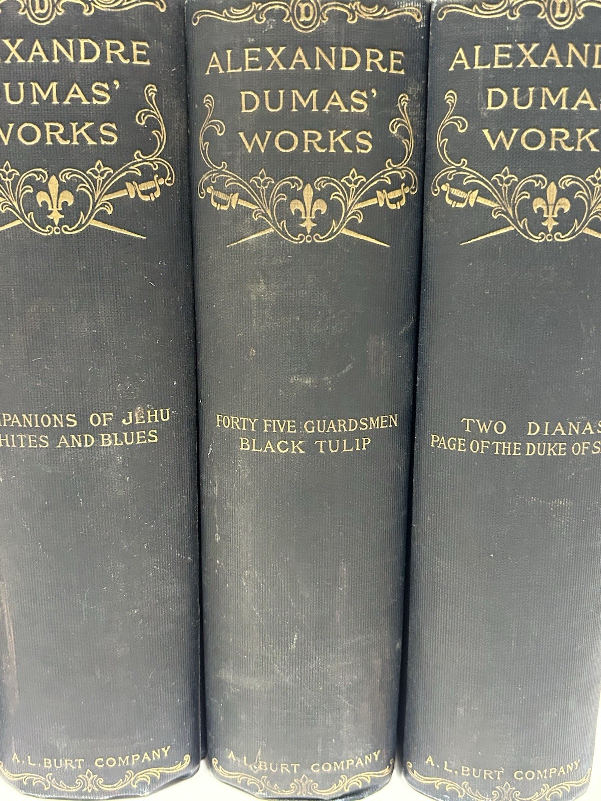 Antique The Works Of Alexandre Dumas A.L. Burt Company Standard Edition 4 Volume