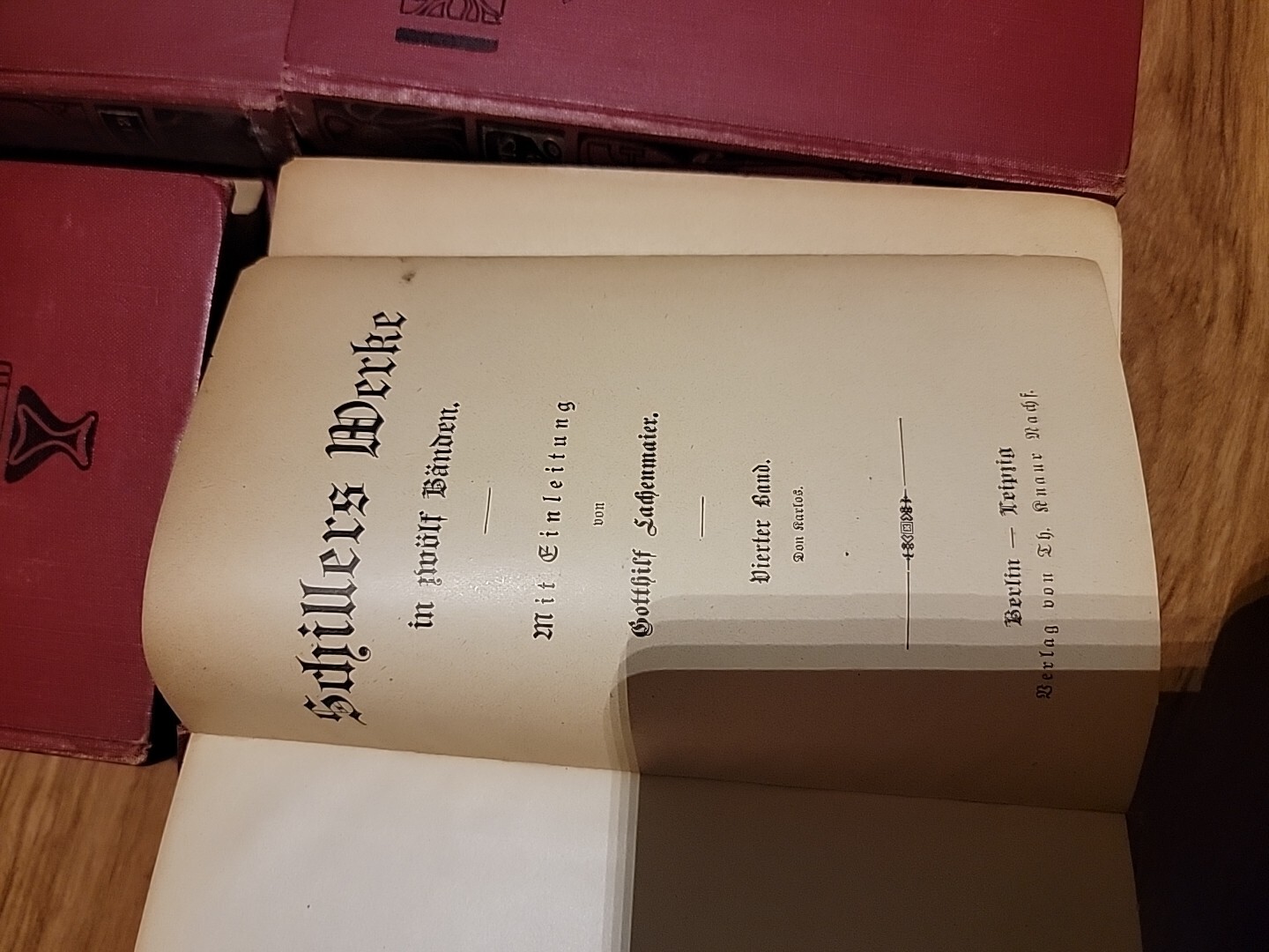 Shillers Werte, (Orfter Band; Funfter Band), ca 1906 Shiller’s Works 1905 1st Ed
