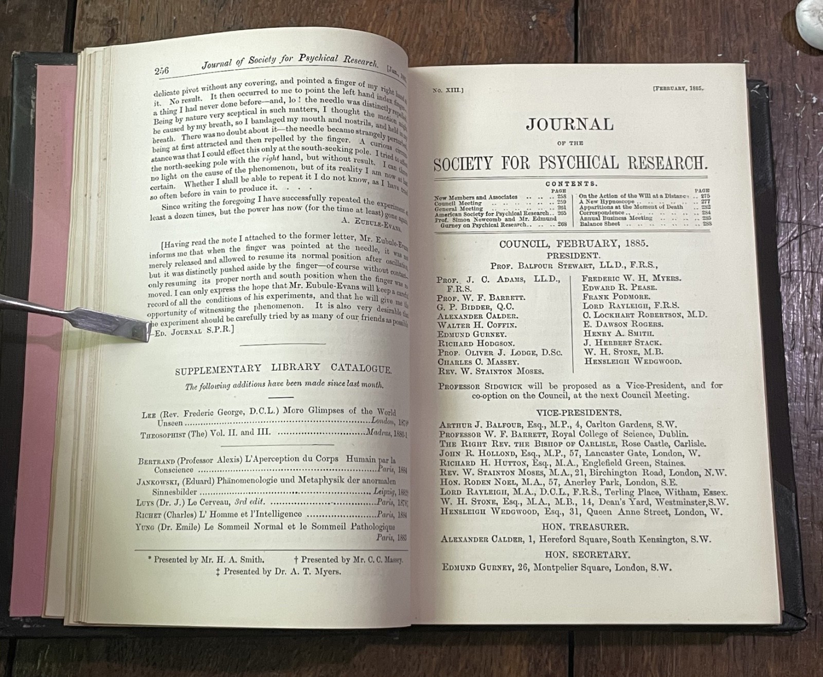 SOCIETY FOR PSYCHICAL RESEARCH – 1st 1885 – SPIRIT COMMUNICATION, APPARITIONS