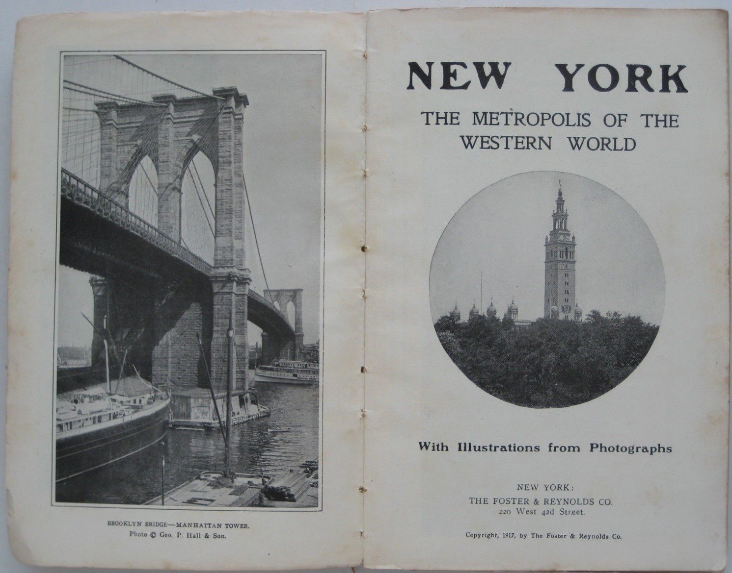 1917 NEW YORK CITY 178-Page Visitor Guide B&W Photos Manhattan Transit Maps Ads