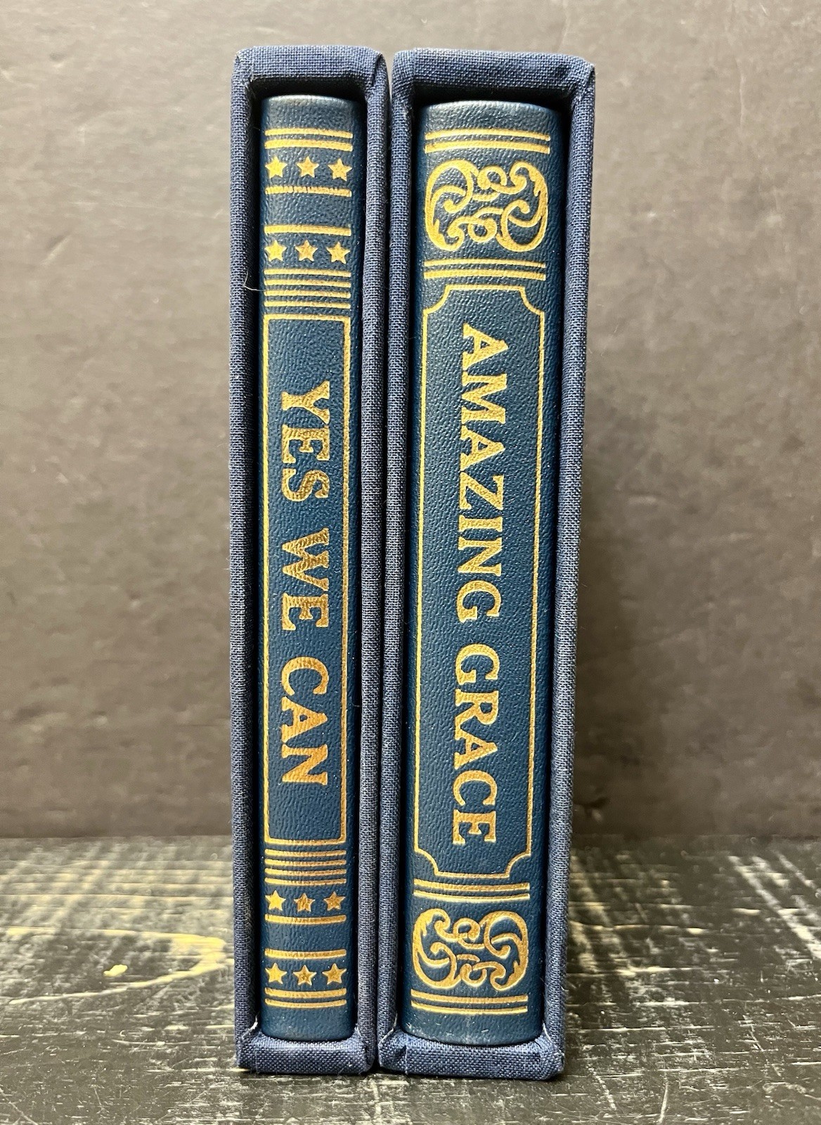 Lot of 2 Easton Press Amazing Grace and Yaes We Can Like New S
