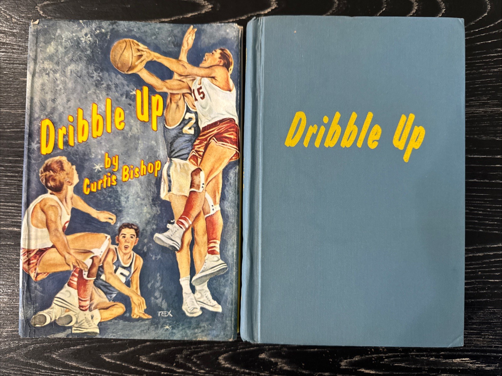 Dribble Up by Curtis Bishop, 1956 1st Ed/Lib Ed/HC/DJ Young Adults PO-VG+￼