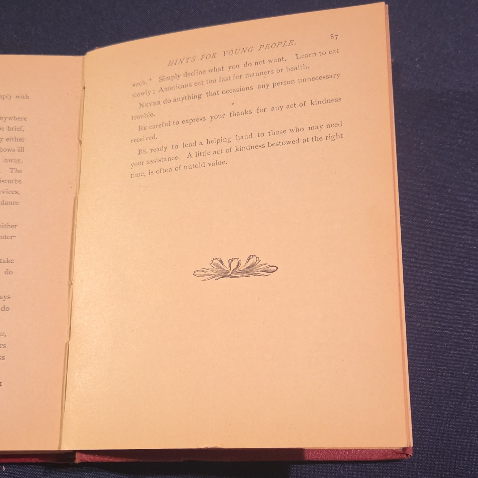 Practical Etiquette Book, 1889 , A Flanagan, publisher, Chicago, Hard Cober