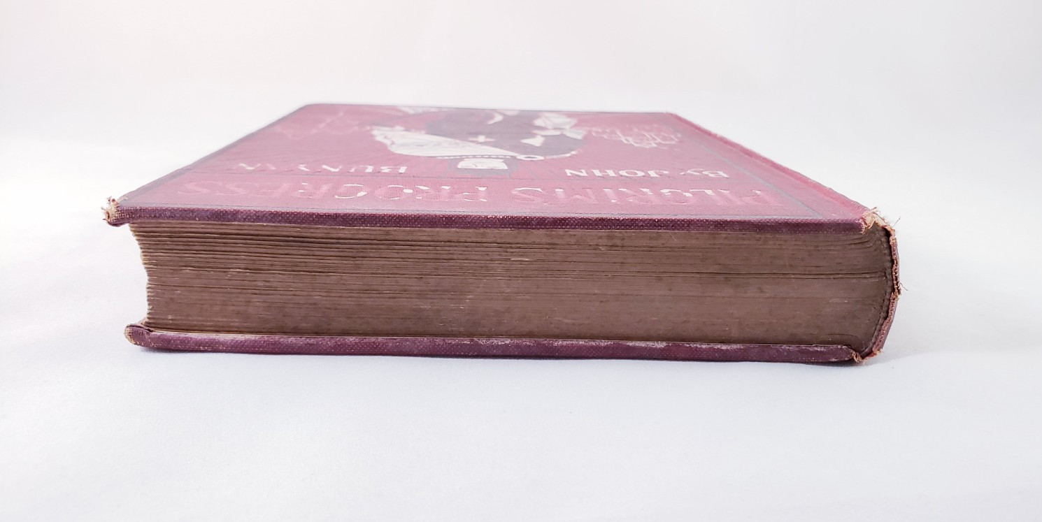 Antique The Pilgrims Progress John Bunyan The Christian Herald Red Line Edition