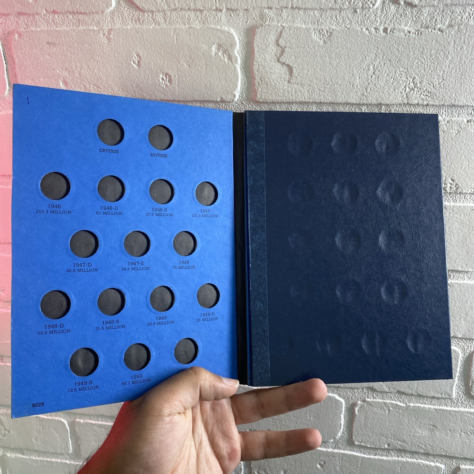 Whitman Coin Folder For Roosevelt Dimes 1946 – 1964 Mini Album No 1 Model 9029