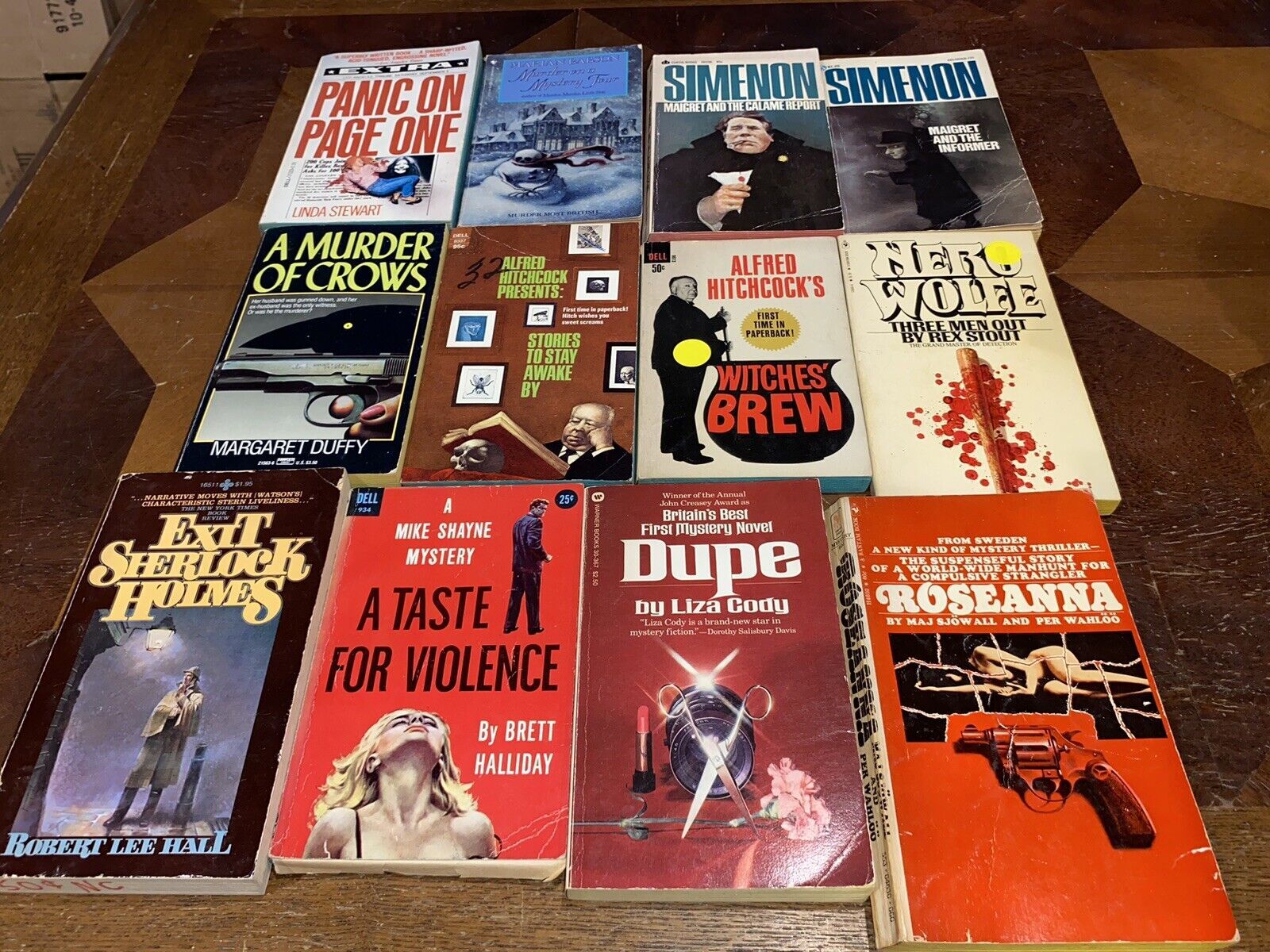 Vintage Mystery Paperback Lot Mixed Authors – 24 Books – 1960s