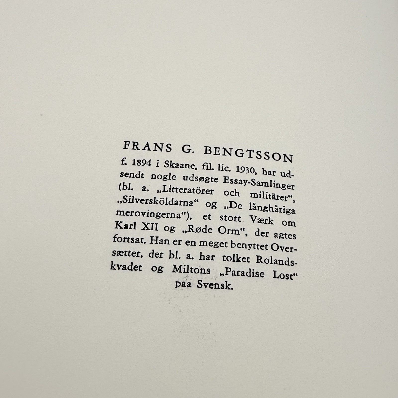 BODE SÖFARER I VESTERLED written in Dutch antique