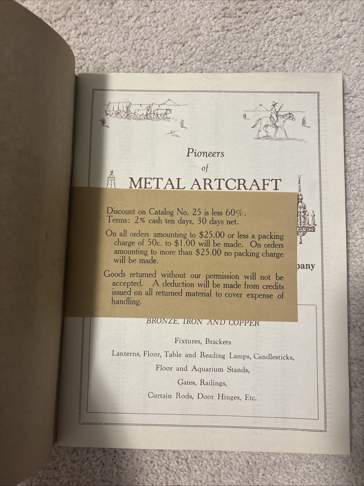 1929 The Cincinnati Artistic Wrought Iron Works Catalog 25 Light Fixtures