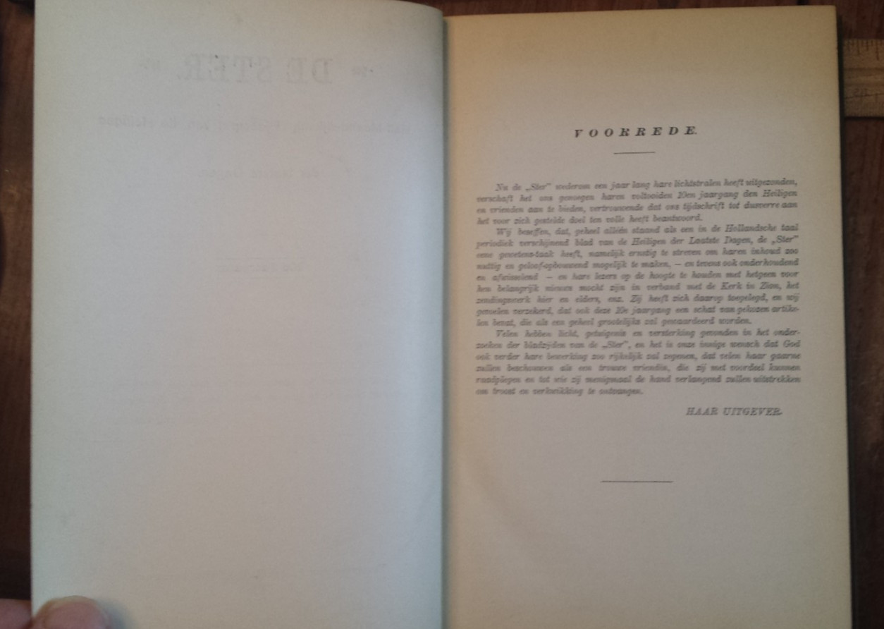 Die Ster 1902-1913 hardcovers LDS Morman news journal in Dutch/Nederlands