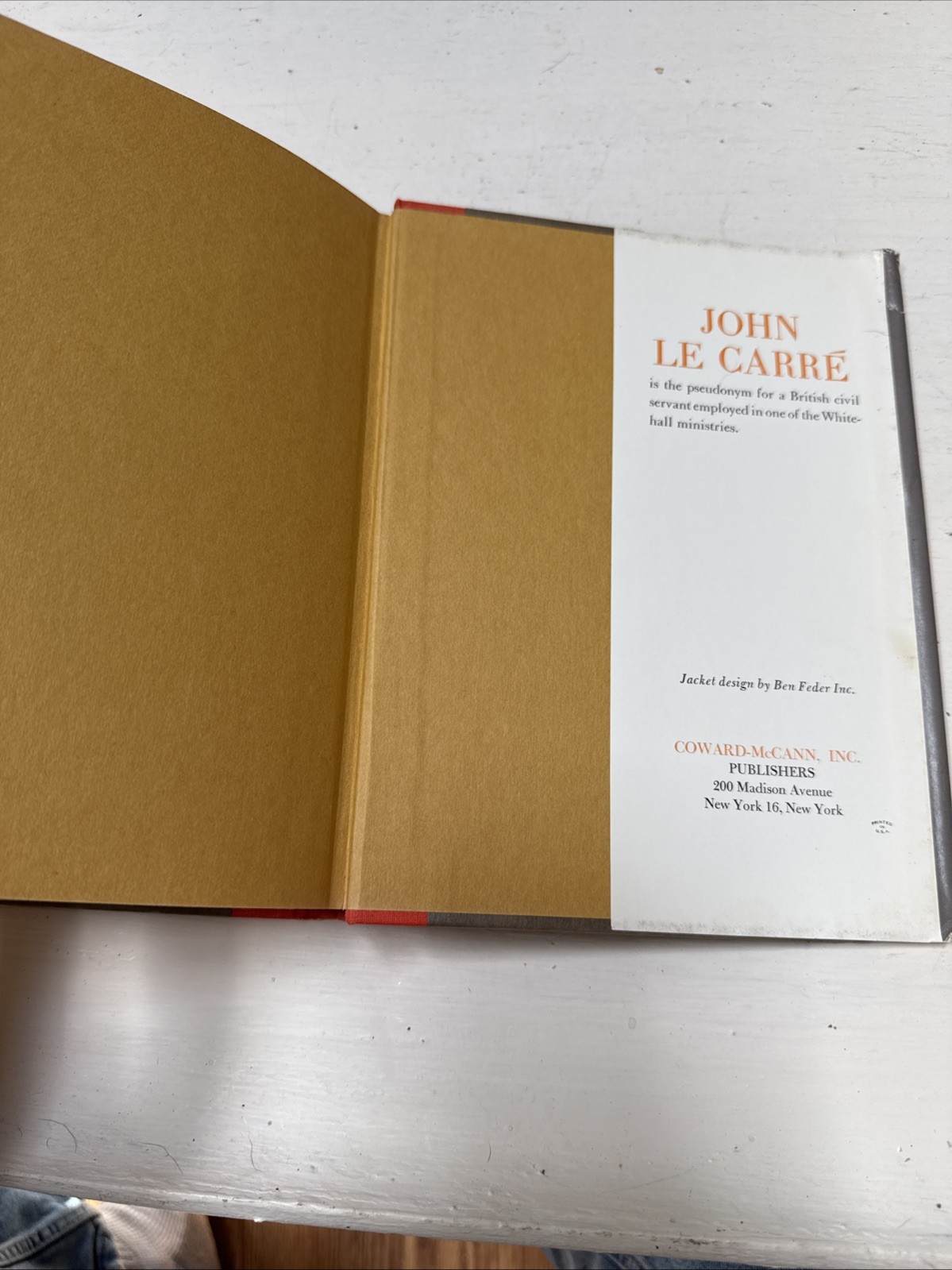 The Spy Who Came in From the cold, John Le Carre, First American Edition, DJ