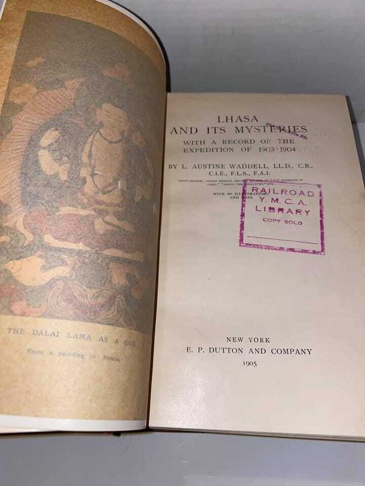 Antique Lhasa and it’s mysteries oriental Asian exploration book c 1905