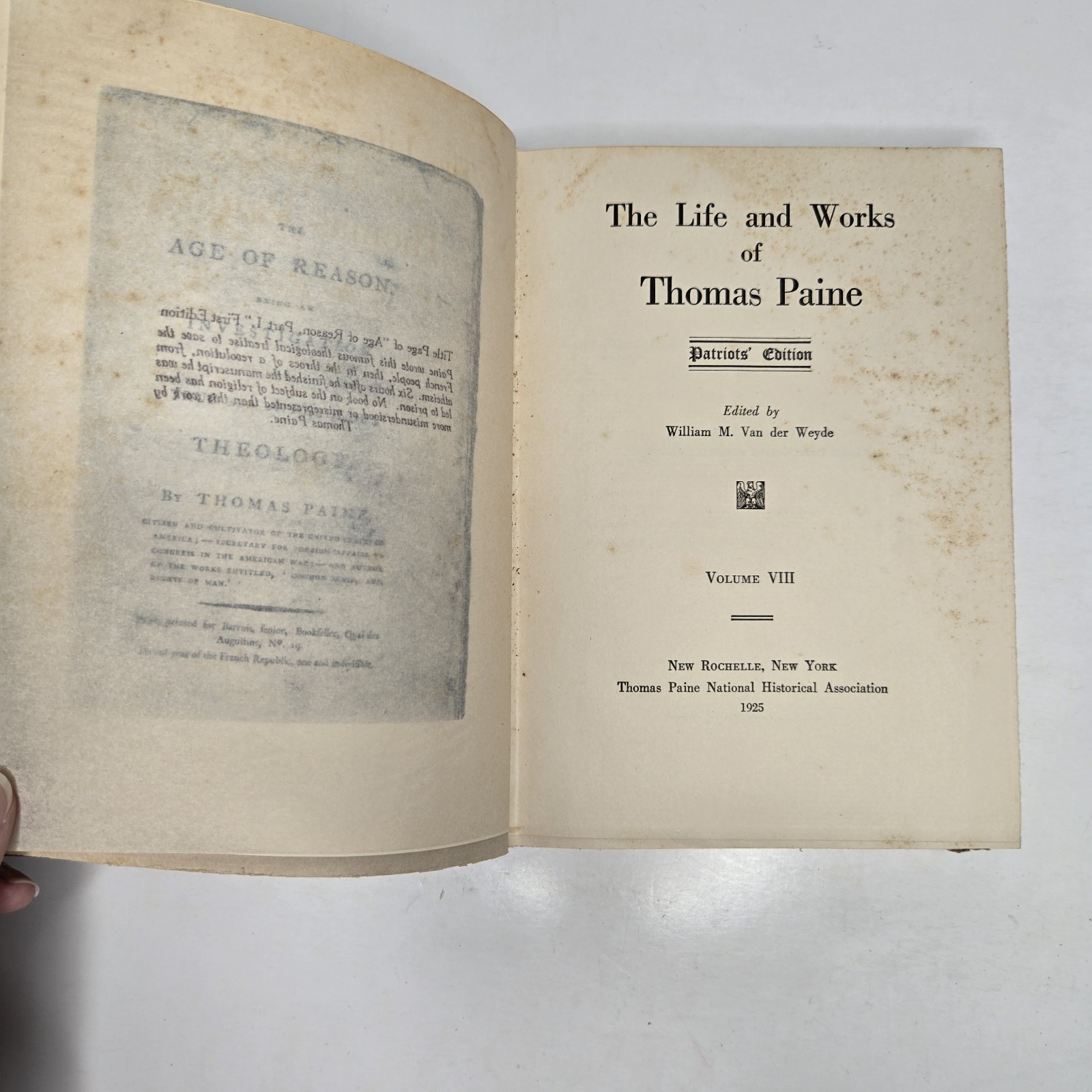 The Life & Works Of Thomas Paine Vol 5,6,8,9 (Lot Of 4 HC) 1925 Patriot Editions