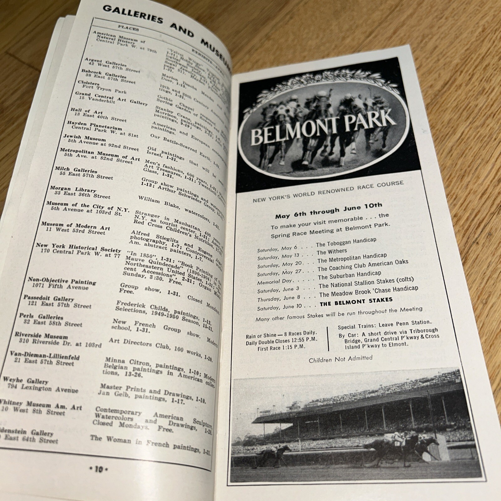 May 1950 THE NEW YORK VISITOR NY Guide NEW YORK CENTRAL SYSTEM RR – CENTRAL PARK