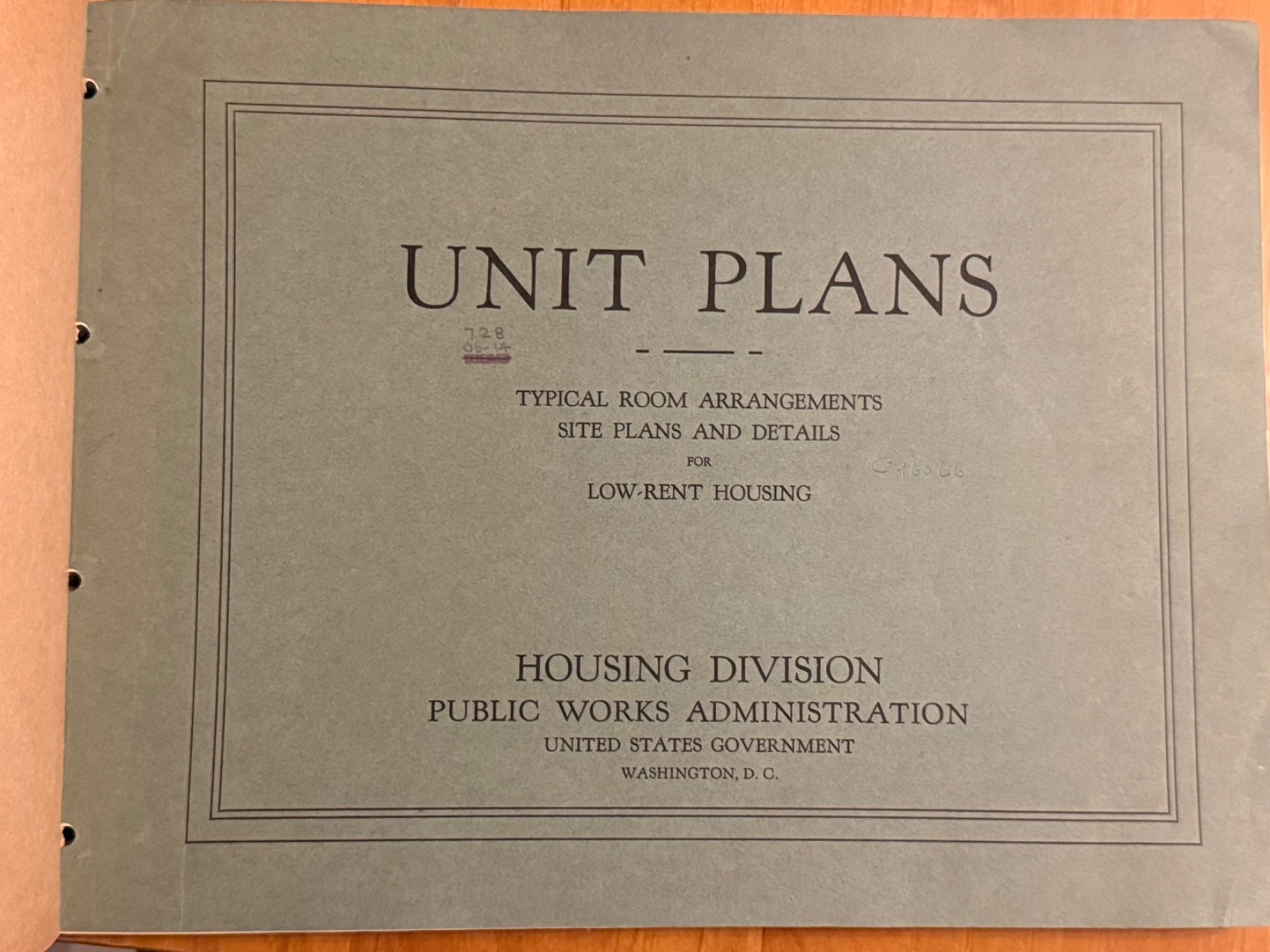 1935 PWA Housing Division Unit Plans Low Rent Housing Architecture Portfolio