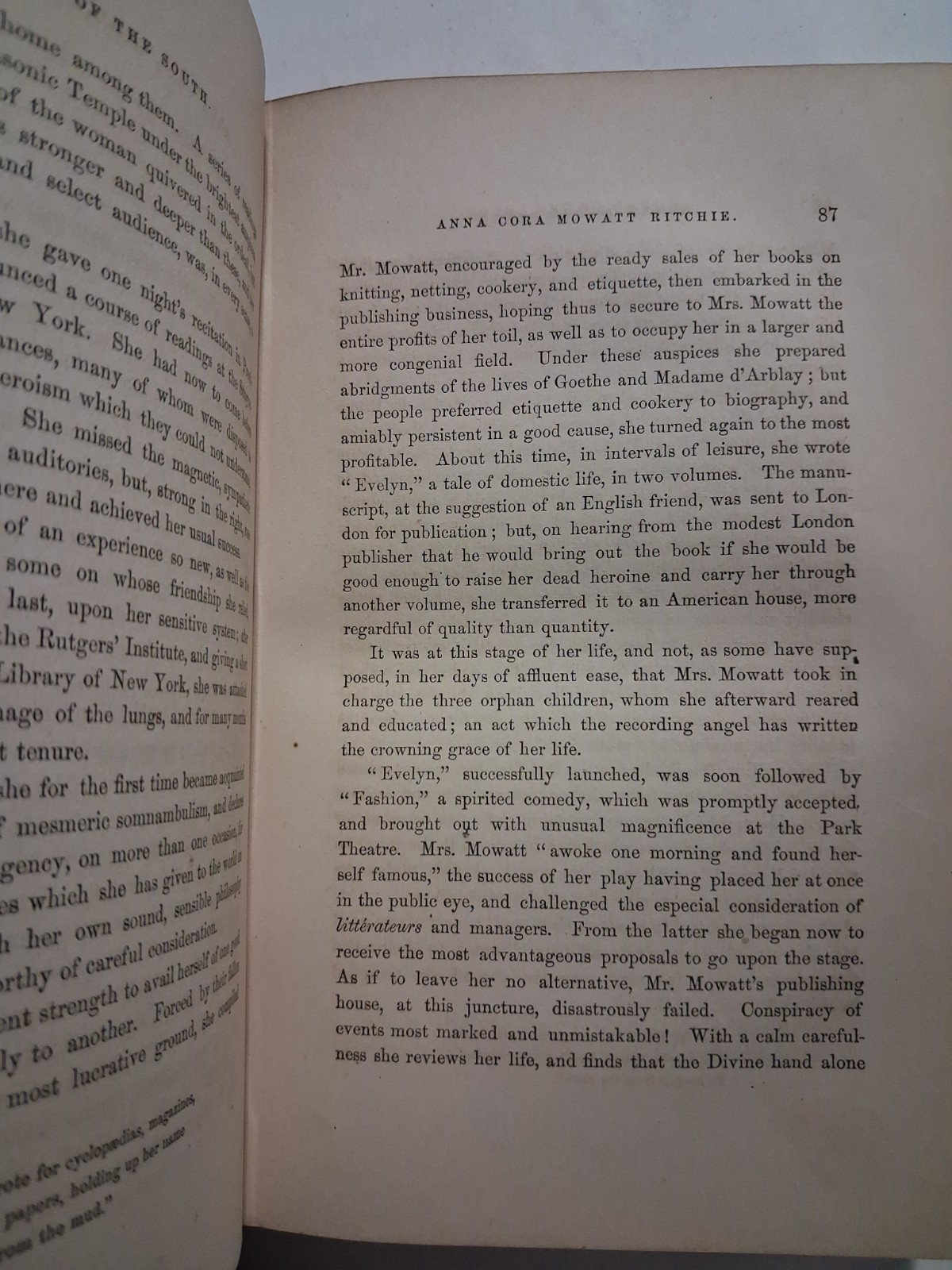 1866 WOMEN OF THE SOUTH Mary Forrest ANTEBELLUM Distinguished In Literature