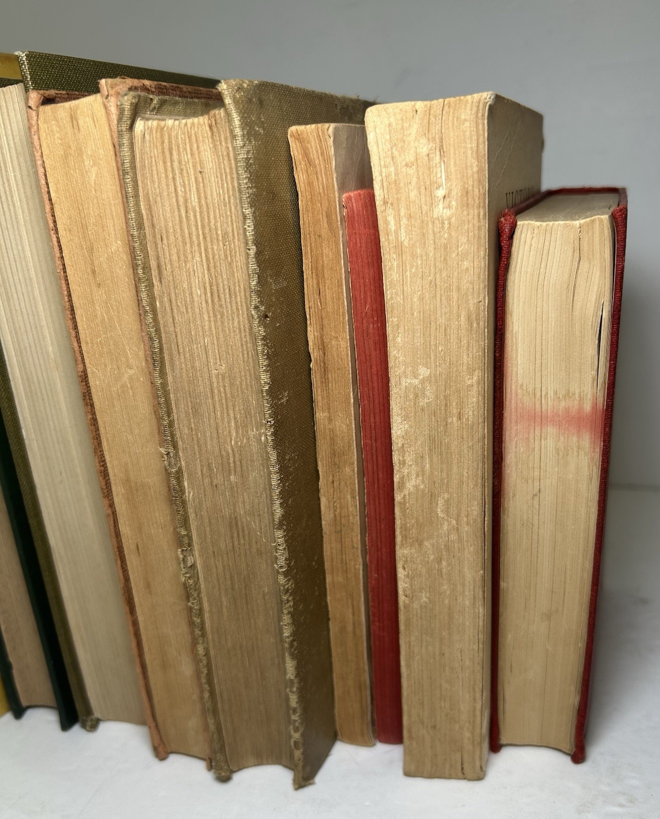 Lot of 9 Unique Antique & Vintage Decorative Books Various Authors & Sizes