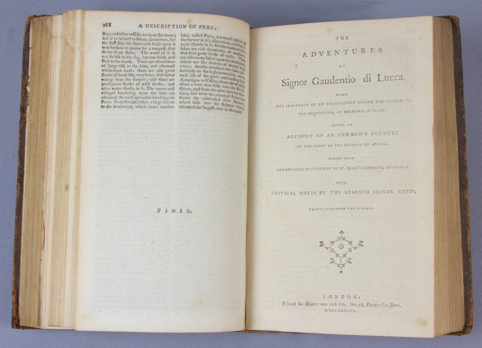 Novelist’s Magazine – 1786 – stories by Smollett, Voltaire plus English Hermit