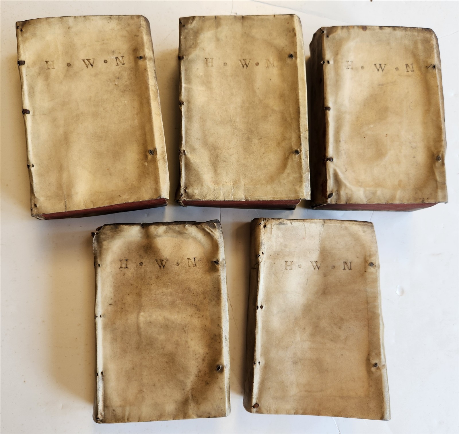 1565 PLINIUS encyclopaedia of natural history 5 VELLUM BOUND VOLUMES 16c ANTIQUE