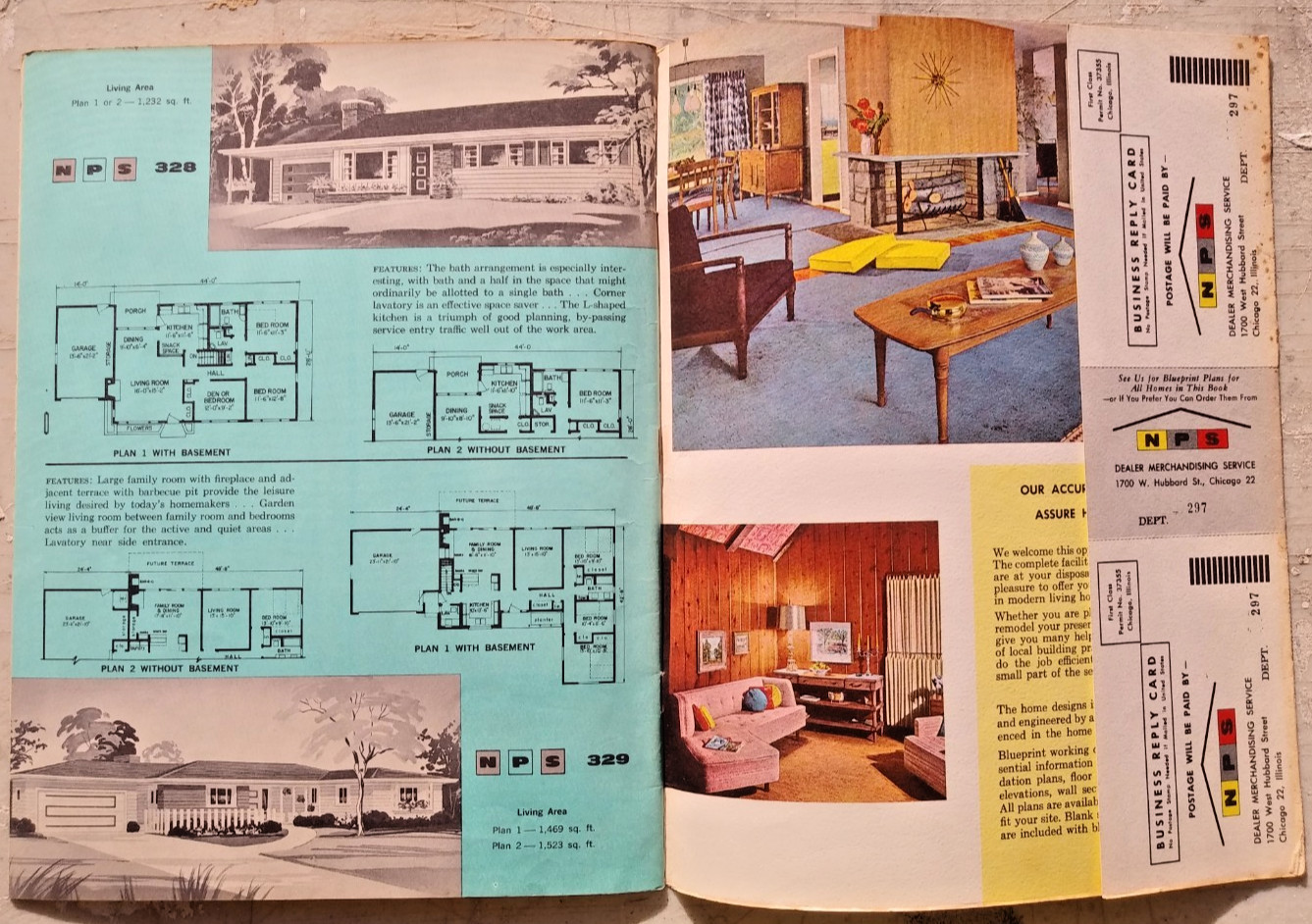 Three Bedroom Homes 1961 Mid Century Modern House Design Floor Plans Ranch