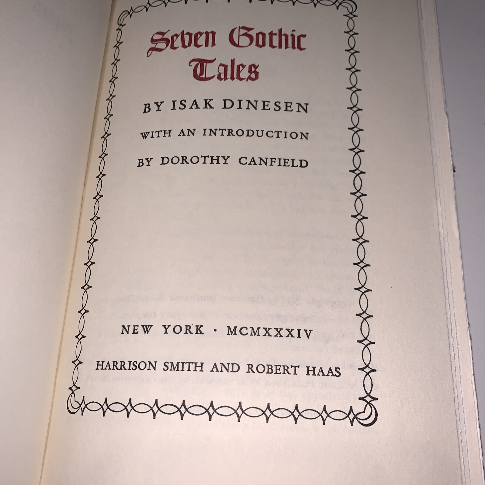 Isak Dinesen’s Seven Gothic Tales – 1934 – 1st Edition Antique Hardcover w/ DJ