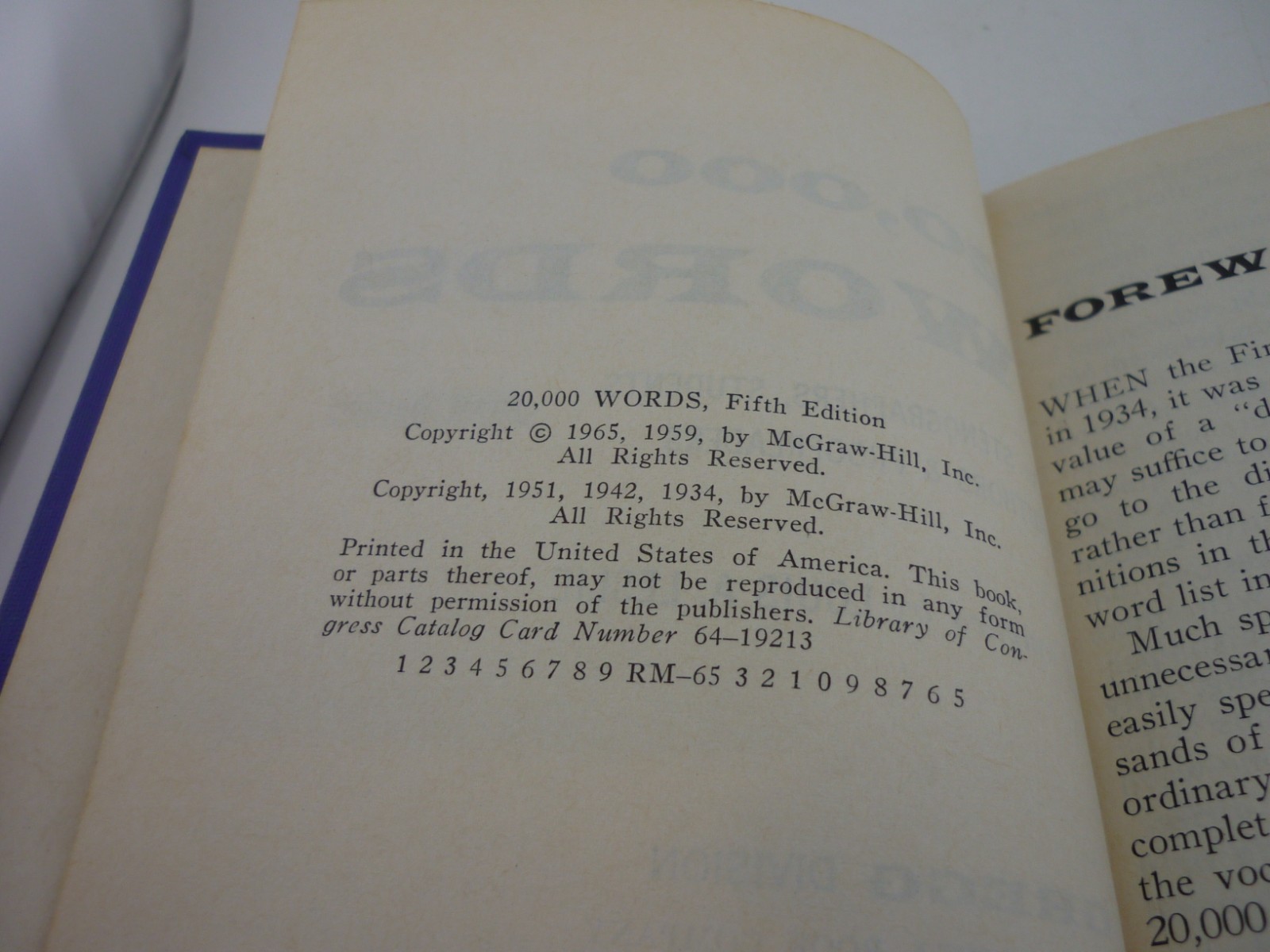1965 Leslie 20,000 Words 5th Edition HC McGraw Hill Gregg Reference Book