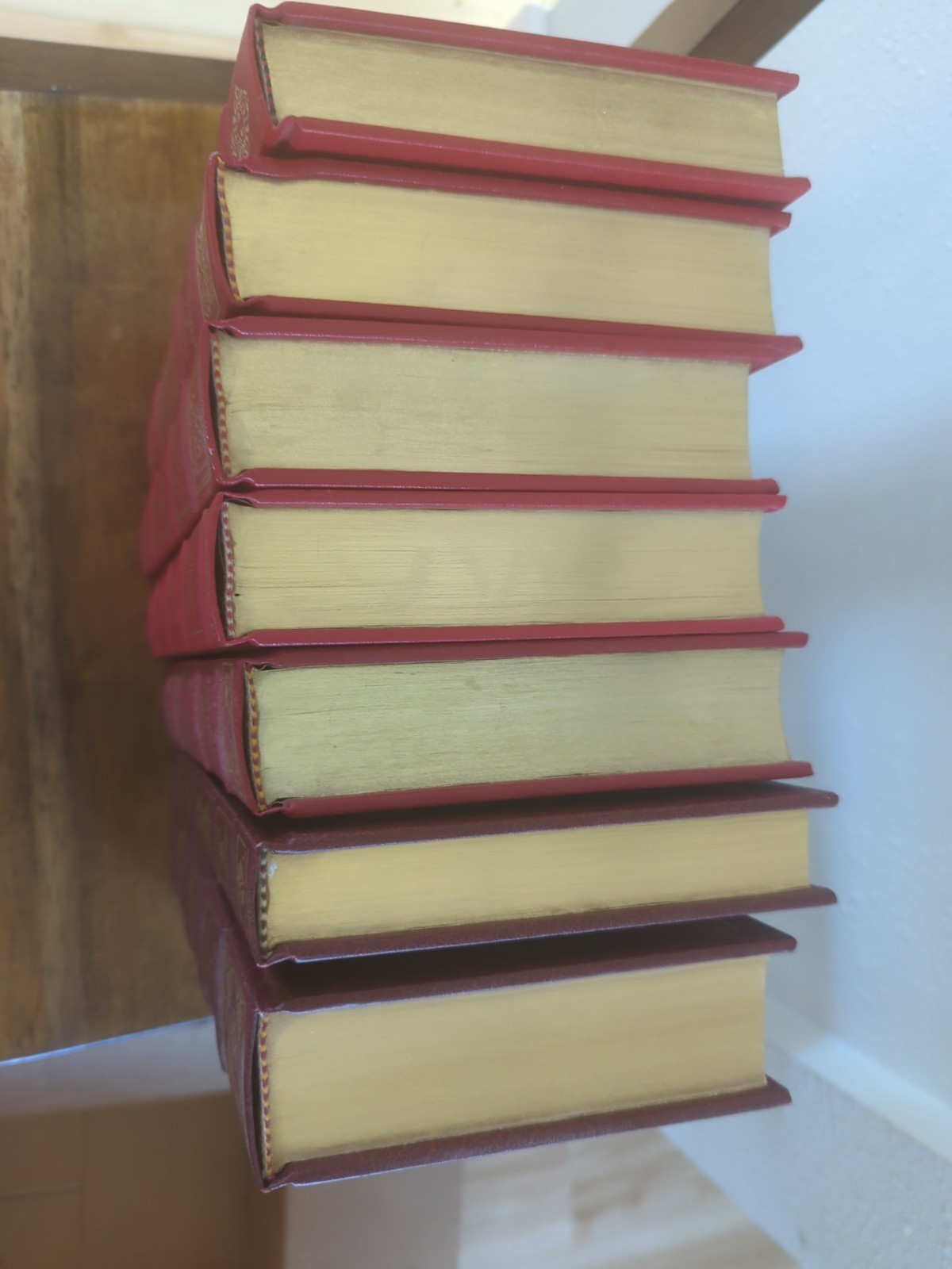Franklin Library Oxford University Press Gold Pages Red Leather 7 Book Set