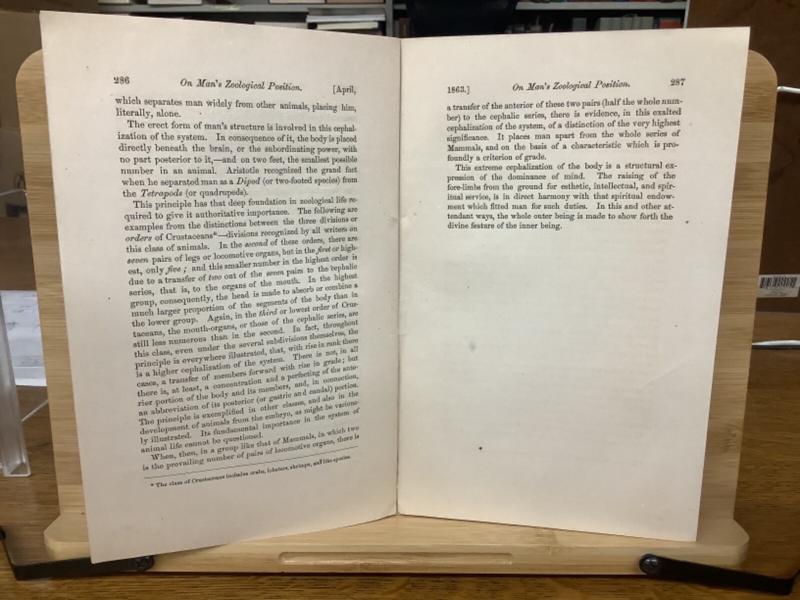 1863 On Man’s Zoological Position James D. Dana New Englander Magazine Article