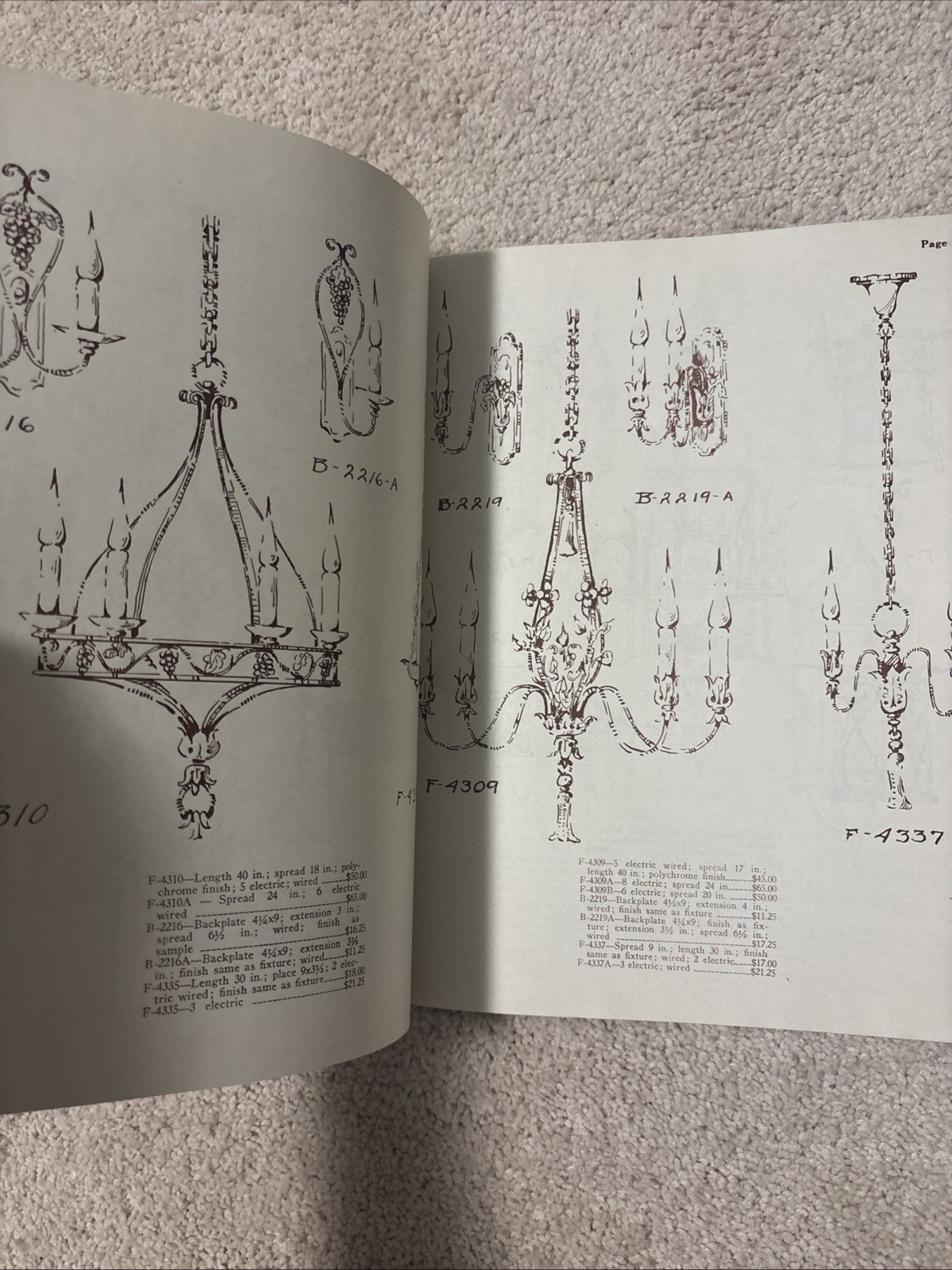 1929 The Cincinnati Artistic Wrought Iron Works Catalog 25 Light Fixtures