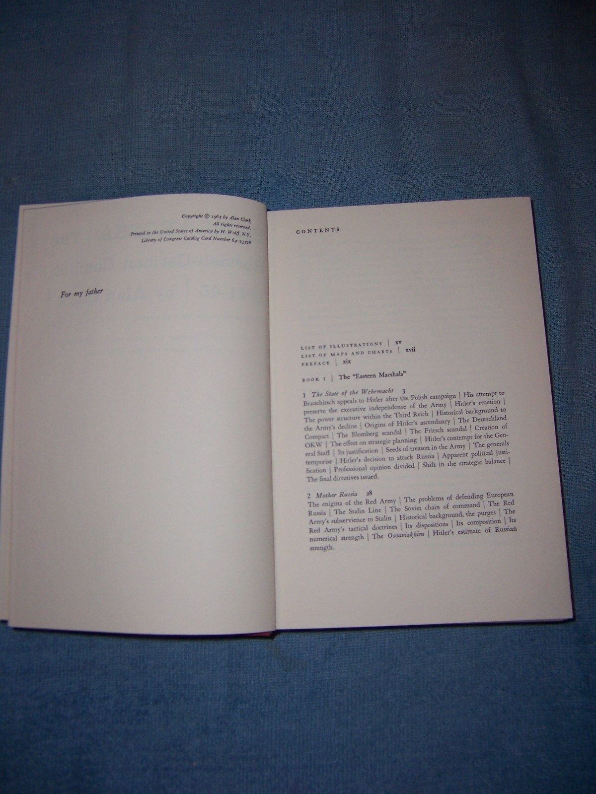 BARBAROSSA by Alan Clark/1st Ed/HCDJ/Military & War/WWII (1939-45)