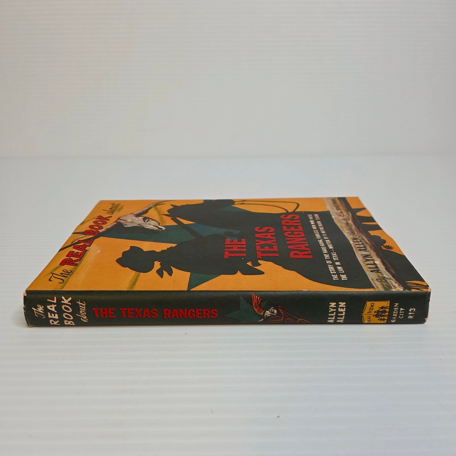 The REAL BOOK about THE TEXAS RANGERS Allyn Allen 1952 Illustrated Book Club DJ